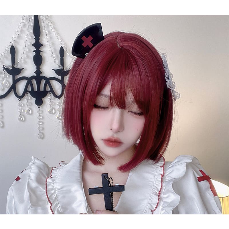 Free Shipping For Hivava Kawaii Lolita Bob Cherry Red Wig