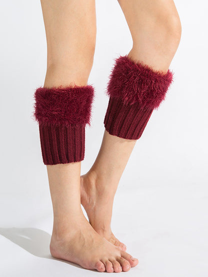 Simple Keep Warm Solid Color Leg Warmers Accessories-Homeunderwear