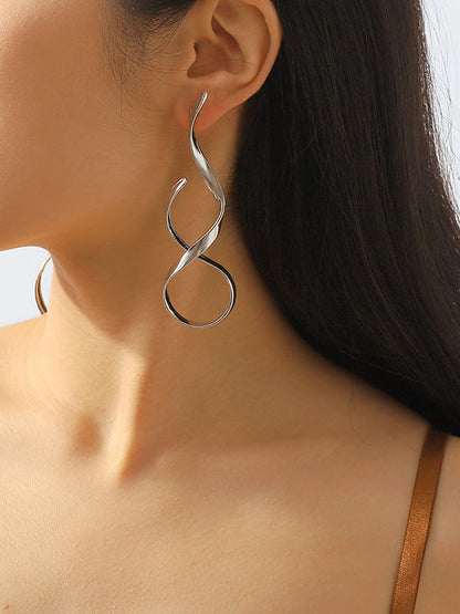 Geometric Solid Color Drop Earrings