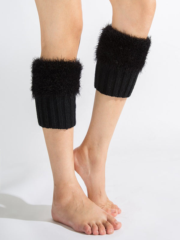 Simple Keep Warm Solid Color Leg Warmers Accessories-Homeunderwear