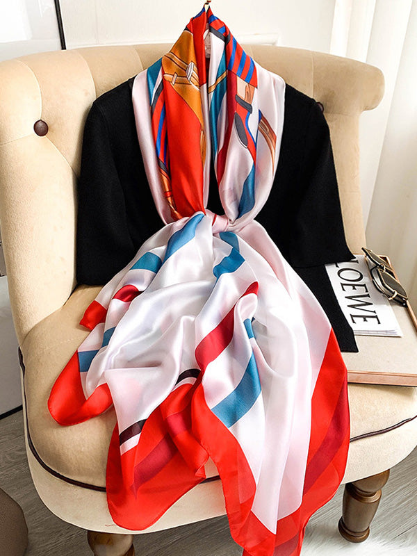 Silk Imitation Printed Silk Imitation Shawl&Scarf-Homeunderwear