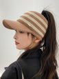 New Fashion Casual Weave Contrast Color Striped Jacquard Solid Color Hats&Caps-Homeundewear