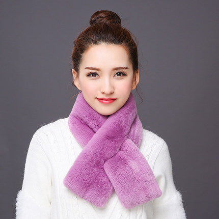 Wholesale Thick Real Rabbit Fur Winter Scarf