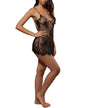 V-Neckline Lace Mesh Pajama Dress