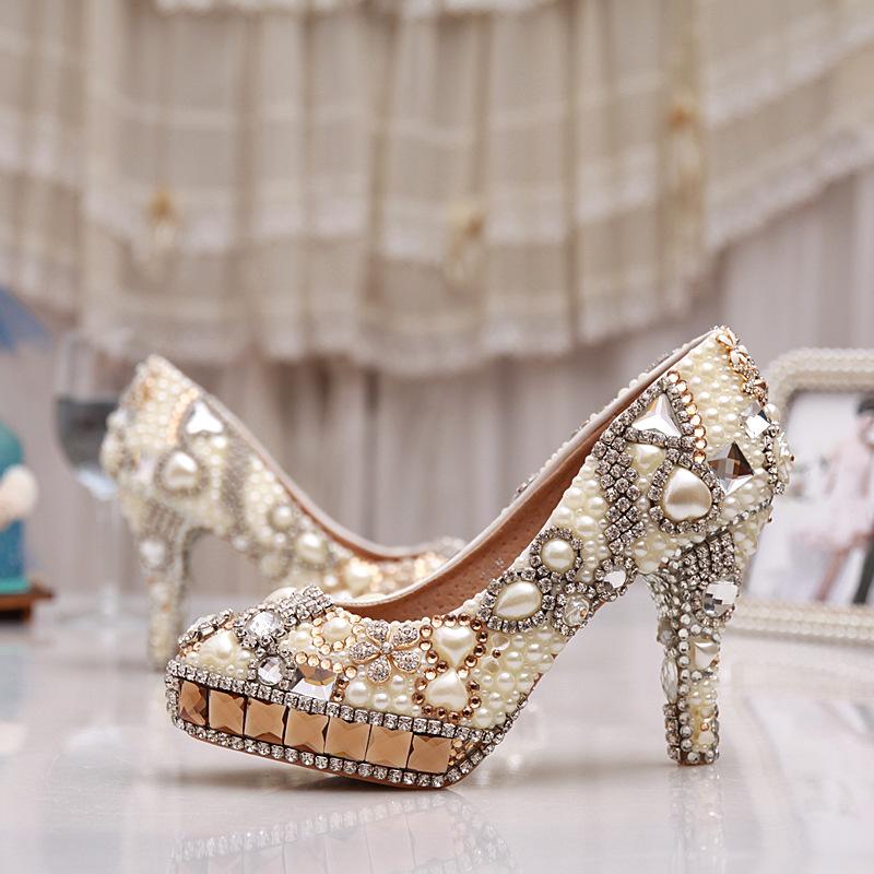 Champagne Diamond Wedding Shoes