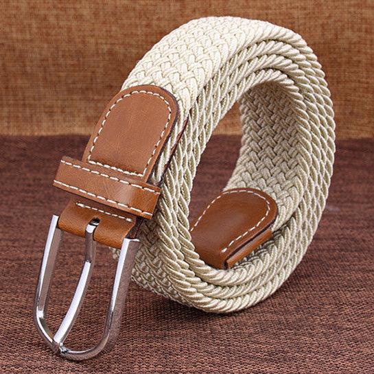 Elastic Belt Knitted Canvas Belt Decoration Belt Female Pin Buckle Canvas Strap Women And Man