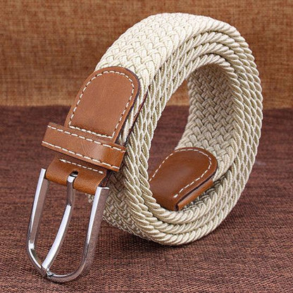 Elastic Belt Knitted Canvas Belt Decoration Belt Female Pin Buckle Canvas Strap Women And Man