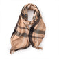 Imitation Cashmere Contrast Color Plaid Tassel Winter Warm Scarf