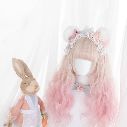 Free Shipping For Hivava Cherry Puff Mixed Lolita Long Curl Wig