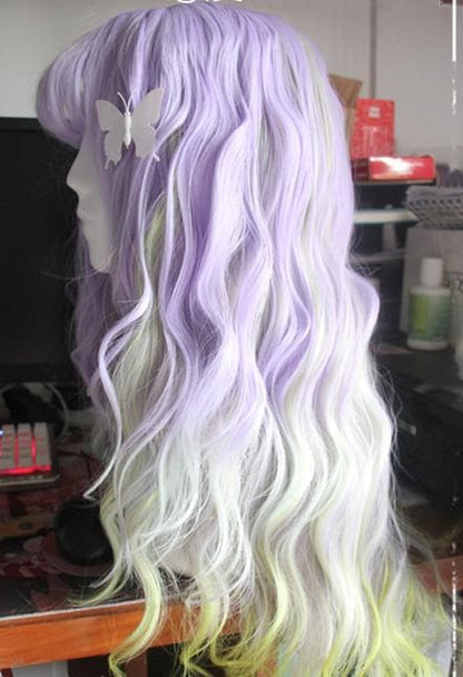 Free Shipping For Hivava Gradient Purple Fairy Long Curl Wig