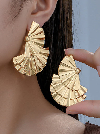 Geometric Solid Color Textured Earrings Accessories