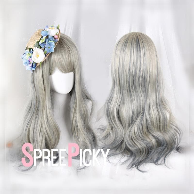 Free Shipping For Hivava Grey Lolita Long Curl Wig