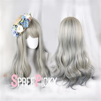 Free Shipping For Hivava Grey Lolita Long Curl Wig