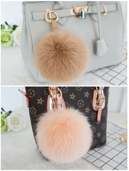 Wholesale Fox Fur Pom Pom Keychains