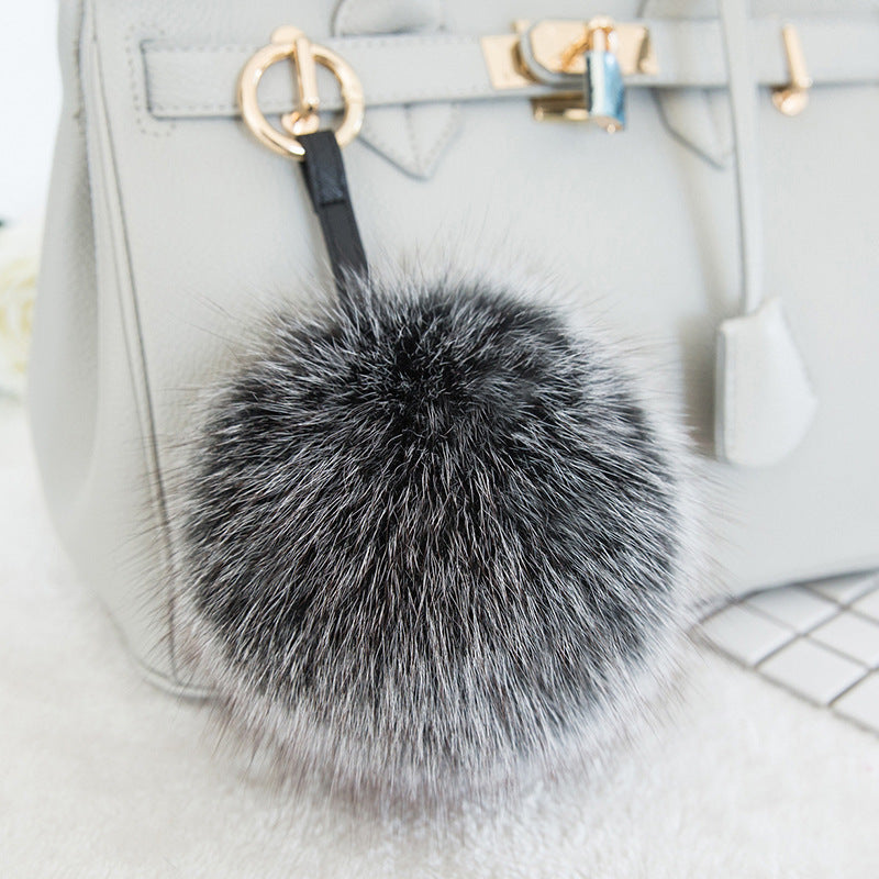 Wholesale Fox Fur Pom Pom Keychains