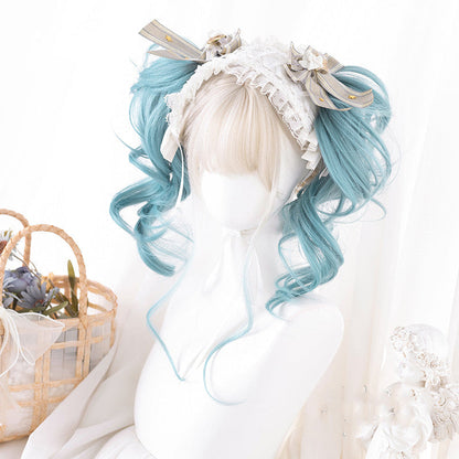 Free Shipping For Hivava Lolita Gradient Green Long Curly Wig