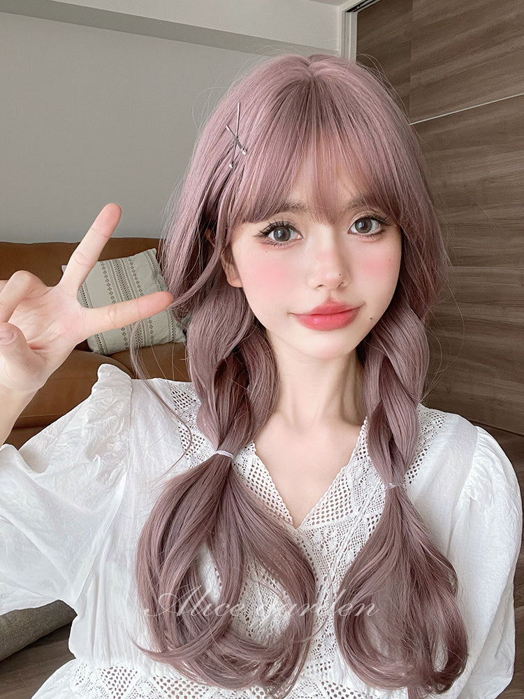 Free Shipping For Hivava Casual Series Ash Pink Curly Wig