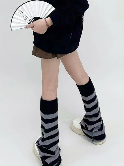 Urban Flared Striped Leg Warmers Accessories-Homeunderwear