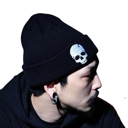 Punk Skeleton Knitted Hat Men's And Women's Warm Hip Hop Pullover Hat