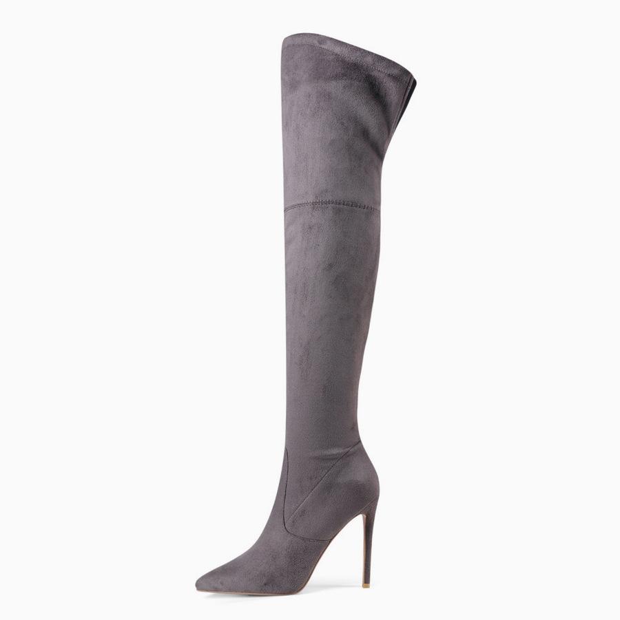 Pointed Slim High Heel Side Zipper  Over The Knee Women's Boot