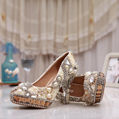 Champagne Diamond Wedding Shoes