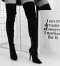 Pointed Elastic High Heel Frosted High Tube Knee High Boots