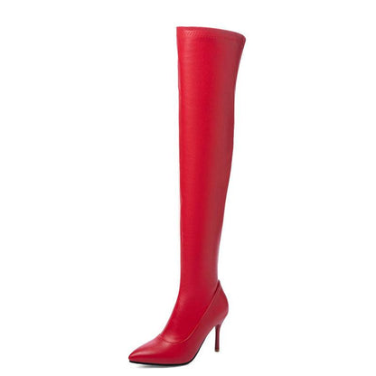 Autumn And Winter High Heel Thin Heel Side Zipper Elastic High Boots