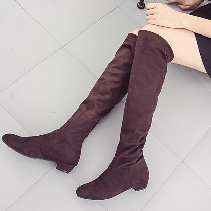 New Autumn And Winter High Knee Flat Boots