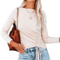 Autumn And Winter Fashion Slim Drawstring Sweater Top