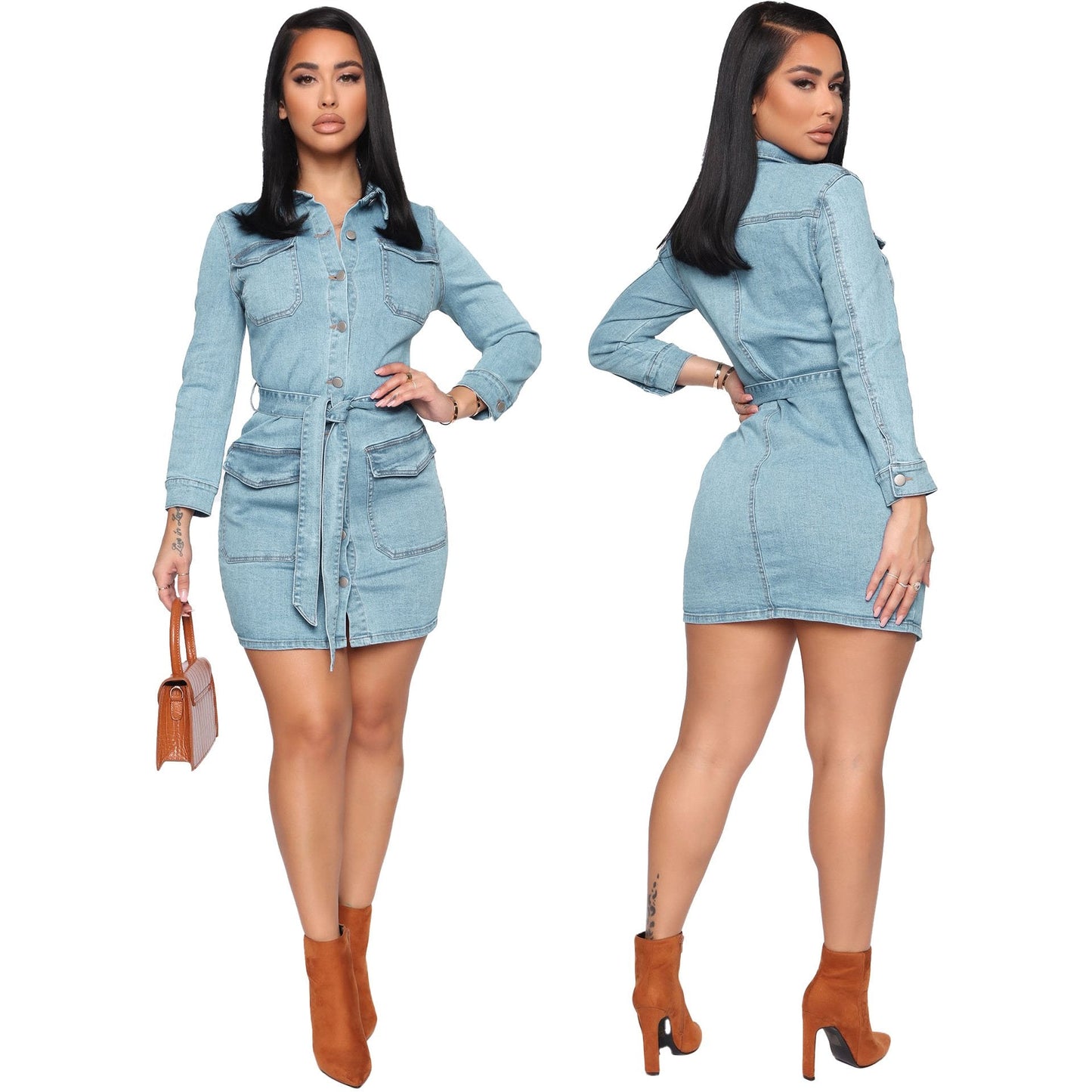 Fashion Denim Slim Dress