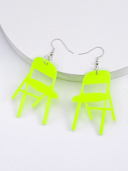 Geometric Solid Color Drop Earrings