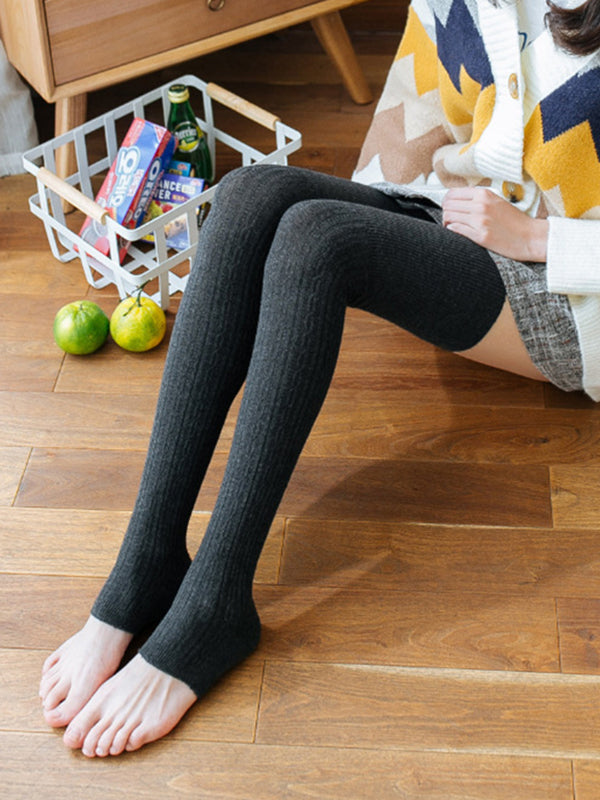 New Fashion Casual Skinny Keep Warm Solid Color Leg Warmers Accessories-Homeundewear