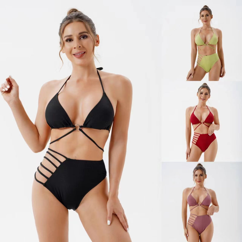 Fresh and Colorful Plus Size Bikini Swimwear