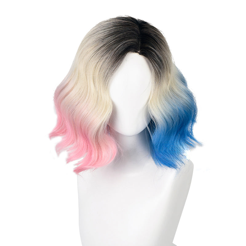 Free Shipping For Hivava Wednesday Enid Sinclair Blonde Gradient Pink Blue Cosplay Wig