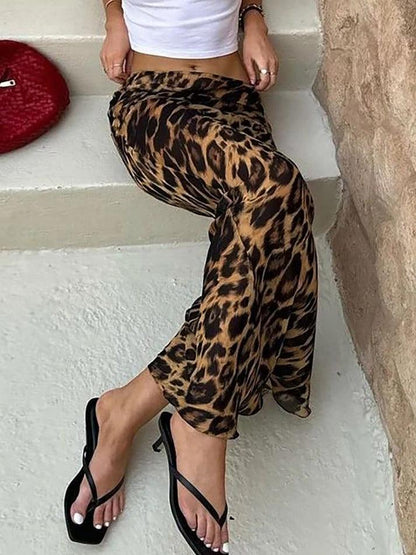 Leopard Print Maxi Skirt