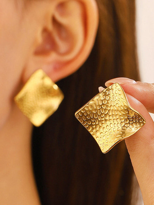 Geometric Solid Color Drop Earrings