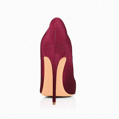 Casual Suede Pointed Toe Stiletto Heel Pumps