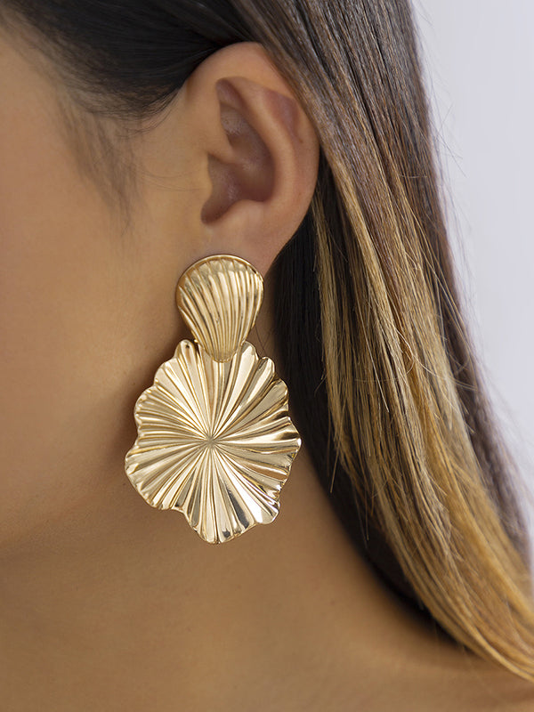 Geometric Solid Color Drop Earrings