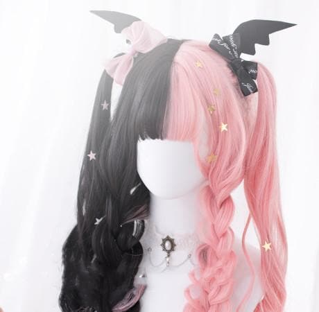 Free Shipping For Hivava Black Pink Mix Long Lolita Wig