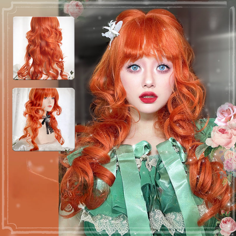 Free Shipping For Hivava Princess Aria Orange Curly Wig