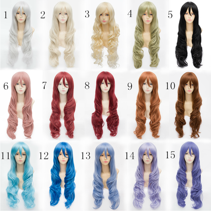 Free Shipping For Hivava 15 Colors Lolita Cosplay Curl Wig 80cm