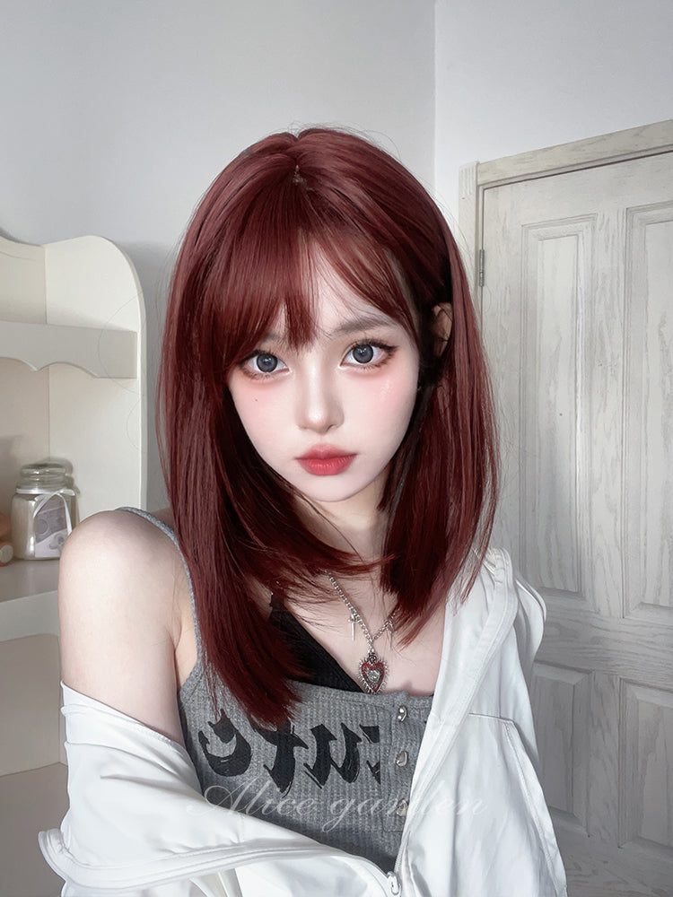 Free Shipping For Hivava Casual Series Redish Brown Straight Lolita Wig