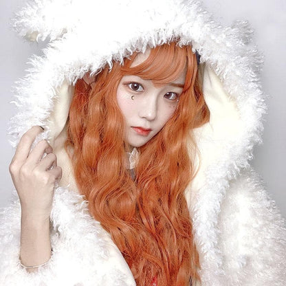 Free Shipping For Hivava Lolita Pumpkin Long Curly Wig