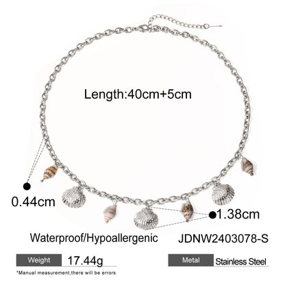 Free Shipping ForStainless Steel Starfish Shell Conch Bracelet For Women Fashion Beach Bracelets Birthday Jewelry Gifts