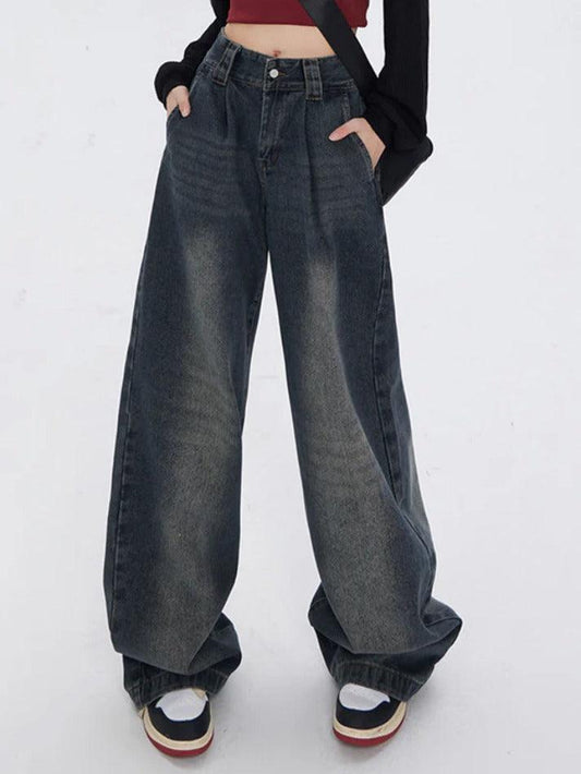 Vintage Wash High Rise Boyfriend Jeans