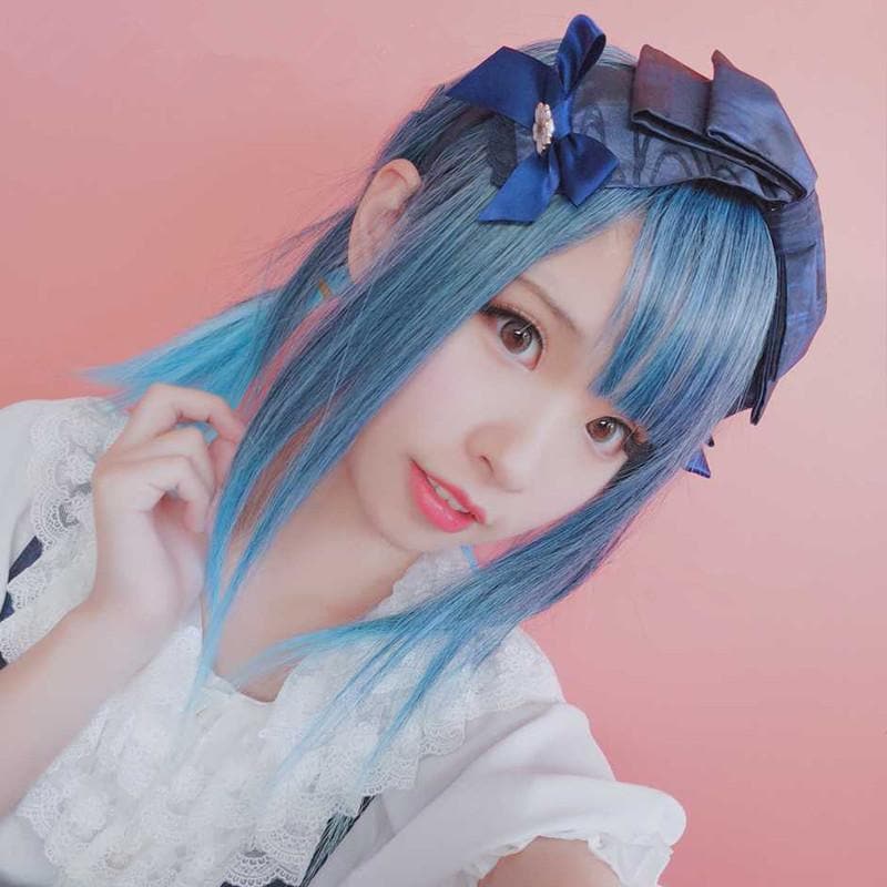 Free Shipping For Hivava Black-Blue Gradient Bangs Wig