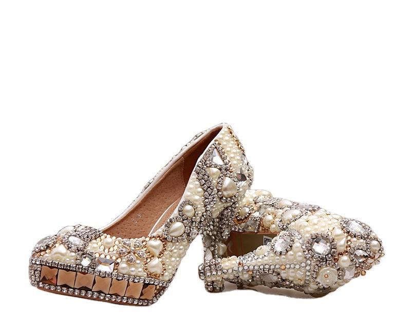 Champagne Diamond Wedding Shoes