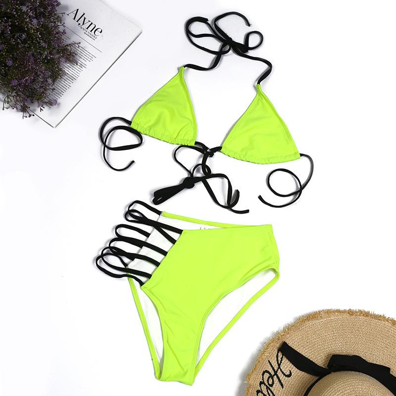 Grid Halter Bandage Bikini