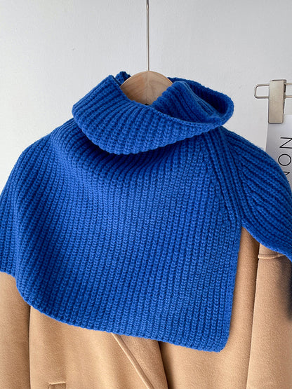 Simple Casual Keep Warm Solid Color High-Neck Shawl&Scarf-Homeunderwear