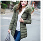 Free Shipping ForFur collar mid-length thick down cotton